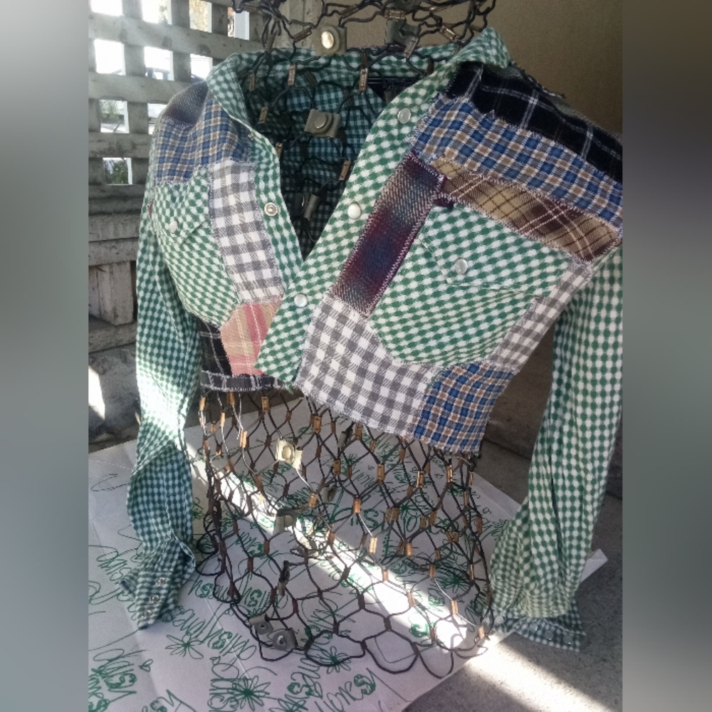 Western Simi Valley Vintage Patchwork Cropped Jac… - image 1